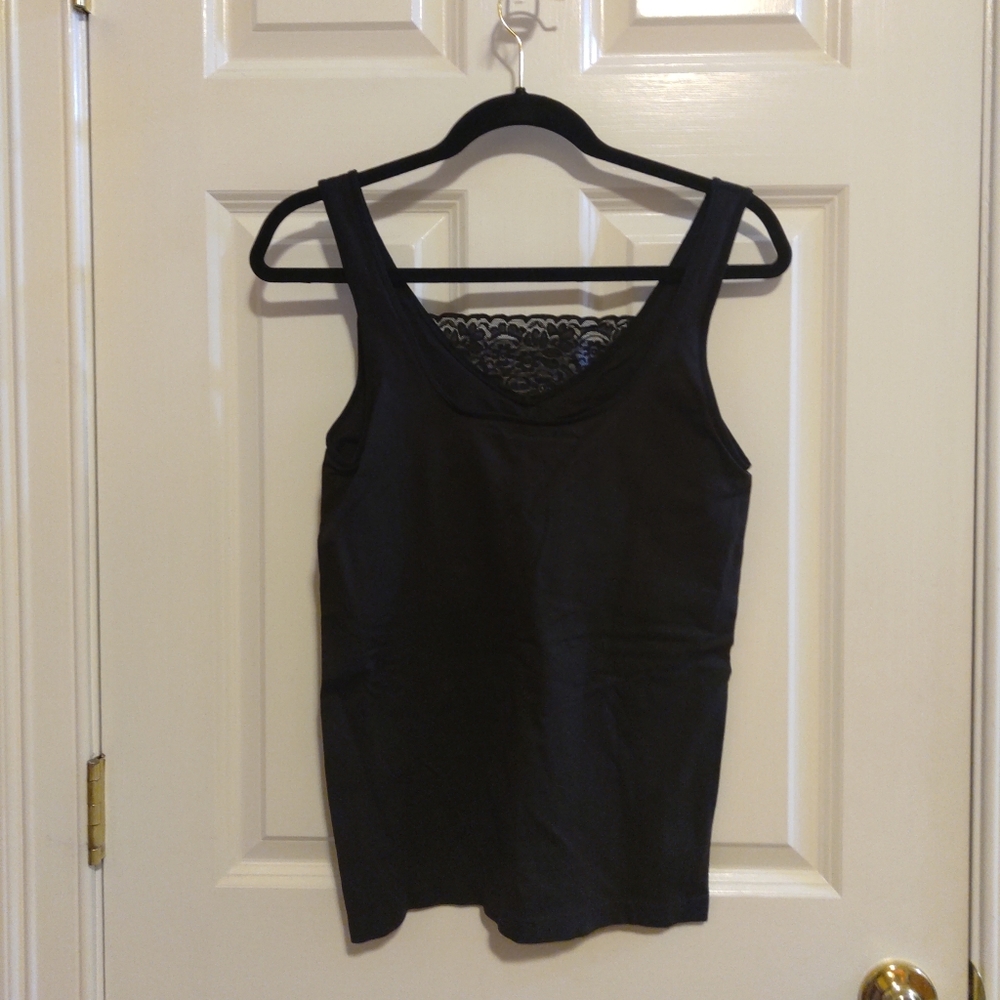 Rhonda Shear Women's Black Lace Cami Shape Wear Size 1X NWOT